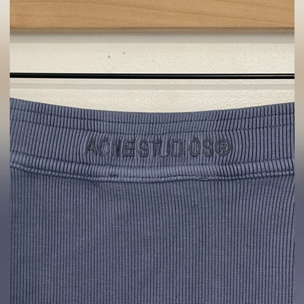 ACNE STUDIOS Rib Knit Midi Skirt | Minimalist Scandi Stretch XS - Picture 10 of 13